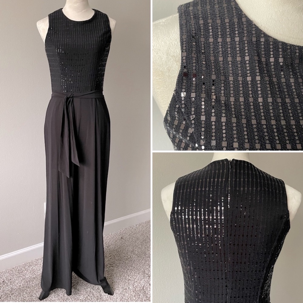 Anne Klein Black Jumpsuit with Sequins